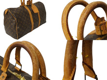 画像をギャラリービューアに読み込む, LOUIS VUITTON ルイヴィトン モノグラム キーポル45 ボストンバッグ PVC レザー M41428 ブラウン 旧型 中古 62685