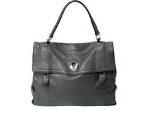 画像をギャラリービューアに読み込む, YVES SAINT LAURENT イヴサンローラン ミューズトゥ ハンドバッグ グレー レザー ワンショルダー 229563 良品 中古 62740