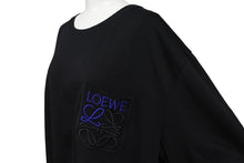 画像をギャラリービューアに読み込む, LOEWE ロエベ 半袖Ｔシャツ ポケットTシャツ 1727170 アナグラム 黒 コットン サイズ XL 美品 中古 63045