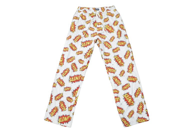 SAINT MICHAEL セントマイケル 	22AW Pajamas Pants Pow ロゴ総柄 パジャマパンツ ホワイト SM-A22-0000-028 美品 中古 63061
