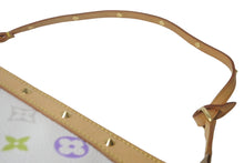 画像をギャラリービューアに読み込む, 極美品 LOUIS VUITTON ルイヴィトン 村上隆 ホワイト ポシェットアクセソワール マルチカラー M92649 中古 63220