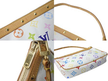 画像をギャラリービューアに読み込む, 極美品 LOUIS VUITTON ルイヴィトン 村上隆 ホワイト ポシェットアクセソワール マルチカラー M92649 中古 63220
