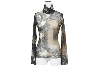 極美品 Jean Paul Gaultier FEMME ジャンポール ゴルチェ オム カットソー ヴィンテージ 総柄 シアー 560-5. CKK.JG. 中古 63689