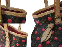 画像をギャラリービューアに読み込む, 新品同様 LOUIS VUITTON ルイ ヴィトン モノグラム チェリー バケットPM 村上隆 M95012 ハンドバッグ ブラウン 中古 63694