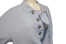 画像をギャラリービューアに読み込む, BURBERRY バーバリー ティッシ期 コットンポロシャツ 4558587 TBロゴ コットン ブルー サイズS 美品 中古 63713