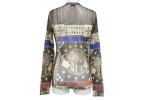 画像をギャラリービューアに読み込む, レア 極美品 Jean Paul Gaultier ジャンポール ゴルチェ グラフィックプリントパワーネットカットソー サイズ40 中古 63753