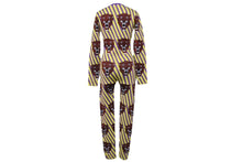 Load image into Gallery viewer, 極美品 GUCCI グッチ タイガーフェイス ジャンプスーツ EABB 2017 00403 イエロー パープル レッド サイズS 64378