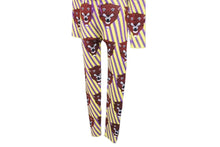 Load image into Gallery viewer, 極美品 GUCCI グッチ タイガーフェイス ジャンプスーツ EABB 2017 00403 イエロー パープル レッド サイズS 64378