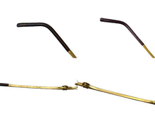 画像をギャラリービューアに読み込む, Cartier カルティエ リムレス スクエア 眼鏡フレーム メガネ 度入り フランス製 GP ゴールド ブラック ◻︎18 良品 中古 64429