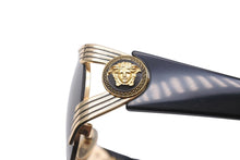 画像をギャラリービューアに読み込む, GIANNI VERSACE ジャンニ ヴェルサーチ メデューサ ラウンド サングラス メガネ ゴールド ブラック S65 美品 中古 64528