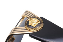 画像をギャラリービューアに読み込む, GIANNI VERSACE ジャンニ ヴェルサーチ メデューサ ラウンド サングラス メガネ ゴールド ブラック S65 美品 中古 64528