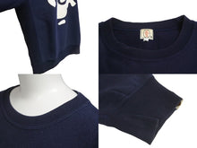 Load image into Gallery viewer, A BATHING APE × KAWS アベイシングエイプ カウズ スウェット トレーナー サイズL ネイビー コットン プリント 美品 中古 64569