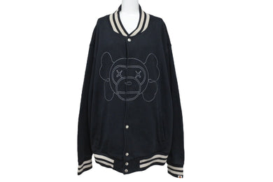 A BATHING APE BABY MIRO ベイプ アベイシング エイプ KAWS カウズ ミロ アウター スタジャン サイズ XL ブラック 中古 美品 64602