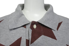 Load image into Gallery viewer, A BATHING APE アベイシングエイプ Star スター ポロシャツ コットン グレー ワインレッド サイズL 美品 中古 64697