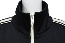 Load image into Gallery viewer, CELINE セリーヌ トラックジャケット スウェット サイドラインジップ 2Y4901210 ブラック ベージュ サイズS 美品 中古 64708 正規品