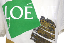 画像をギャラリービューアに読み込む, LOEWE ロエベ 半袖Ｔシャツ トップス クールネック ロゴプリント S540Y22X06 ベージュ グリーン ゴールド サイズS 良品 中古 64820