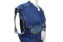 画像をギャラリービューアに読み込む, 新品未使用 MARTIN MARGIELA マルタン マルジェラ ロングライン デニムベスト サイズ38 コットン ブルー S51FB0073 中古 64824