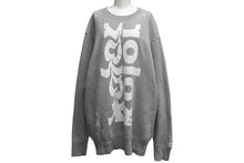 Load image into Gallery viewer, kolor カラー トレーナー ダメージ加工 スウェット トップス ロゴプリント 22WCM-T09206 グレー ホワイト 美品 中古 64827