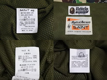 Load image into Gallery viewer, 極美品 A BATHING APE アベイシングエイプ SAINT MICHAEL セントマイケル アウター ブルゾン SM-YS8-0000-C29 サイズXL グリーン 中古 64987