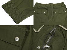 画像をギャラリービューアに読み込む, 極美品 RICK OWENS リックオウエンス バウハウス カーゴパンツ ジョガー ジッパー 2023SS コットン カーキ サイズ40 中古 64989