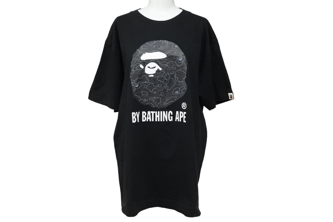 A BATHING APE KAWS アベイシングエイプ カウズ 半袖Ｔシャツ コラボ ブラック サイズL プリント ベイプ 美品 中古 65233