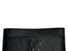 画像をギャラリービューアに読み込む, 極美品 SAINT LAURENT サンローラン カードケース リヴゴーシュ YSLロゴ レザー ブラック 中古 65262