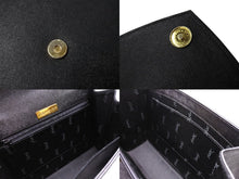 画像をギャラリービューアに読み込む, YVES SAINT LAURENT イヴサンローラン ハンドバッグ YSL ロゴ ブラック レザー YS3339CH10 ゴールド金具 美品 中古 65364