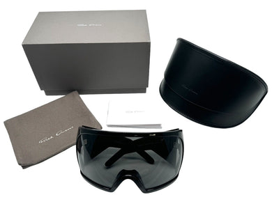 新品未使用 Rick Owens リックオウエンス 23SS クリースター サングラス Kriester ブラック ナイロン アイウェア RG0000011GBLKB 中古 65426