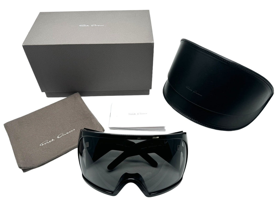 新品未使用 Rick Owens リックオウエンス 23SS クリースター サングラス Kriester ブラック ナイロン アイウェア RG0000011GBLKB 中古 65426