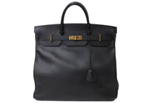 画像をギャラリービューアに読み込む, HERMES エルメス ハンドバッグ バーキン オータクロア45 アルデンヌ ブラック ブロンズ金具 □B刻印 1998年 美品 中古 65603