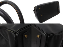 画像をギャラリービューアに読み込む, HERMES エルメス ハンドバッグ バーキン オータクロア45 アルデンヌ ブラック ブロンズ金具 □B刻印 1998年 美品 中古 65603