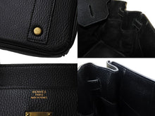 画像をギャラリービューアに読み込む, HERMES エルメス ハンドバッグ バーキン オータクロア45 アルデンヌ ブラック ブロンズ金具 □B刻印 1998年 美品 中古 65603