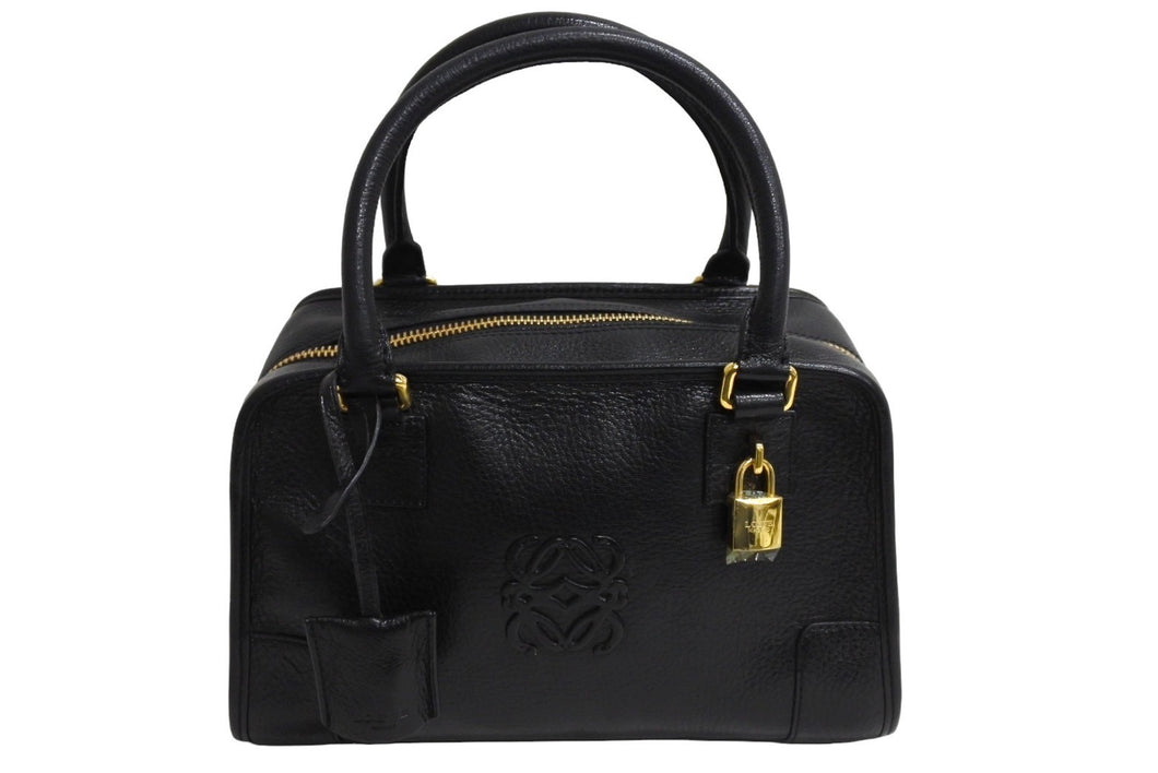 LOEWE ロエベ ハンドバッグ アマソナ28 ブラック レザー 050810 美品 中古 66120