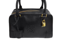 画像をギャラリービューアに読み込む, LOEWE ロエベ ハンドバッグ アマソナ28 ブラック レザー 050810 美品 中古 66120