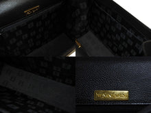 画像をギャラリービューアに読み込む, 極美品 YVES SAINT LAURENT イヴサンローラン レザー ハンドバッグ ブラック ロゴ 手持ち ゴールド金具 中古 66121