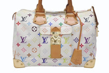 画像をギャラリービューアに読み込む, LOUIS VUITTON ルイヴィトン スピーディ30 ハンドバッグ M92643 モノグラム マルチカラー 村上隆 ホワイト 美品 中古 4b006623