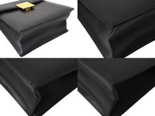 画像をギャラリービューアに読み込む, Givenchy ジバンシー ハンドバッグ ショルダーバッグ 2WAYバッグ ロゴプレート ブラック レザー ゴールド金具 美品 中古 66693