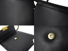 画像をギャラリービューアに読み込む, Givenchy ジバンシー ハンドバッグ ショルダーバッグ 2WAYバッグ ロゴプレート ブラック レザー ゴールド金具 美品 中古 66693