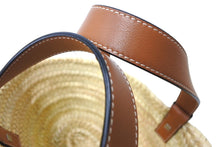 画像をギャラリービューアに読み込む, 新品同様 LOEWE ロエベ バスケットバッグ ハンドバッグ 327.02.S93 ヤシの葉＆カーフ ベージュ シルバー金具 中古 66773