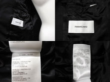 Load image into Gallery viewer, 極美品 Salvatore Ferragamo サルヴァトーレフェラガモ テーラードジャケット イタリア テスート ウール ブラック サイズ46-7R 中古 66846