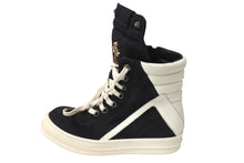 画像をギャラリービューアに読み込む, 極美品 Rick Owens リックオウエンス クロムハーツ スニーカー ジオバスケット CHクロス装飾 ブラックレザー サイズ38 レディース 中古 66857