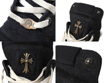 画像をギャラリービューアに読み込む, 極美品 Rick Owens リックオウエンス クロムハーツ スニーカー ジオバスケット CHクロス装飾 ブラックレザー サイズ38 レディース 中古 66857