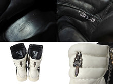画像をギャラリービューアに読み込む, 極美品 Rick Owens リックオウエンス クロムハーツ スニーカー ジオバスケット CHクロス装飾 ブラックレザー サイズ38 レディース 中古 66857