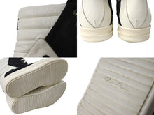 画像をギャラリービューアに読み込む, 極美品 Rick Owens リックオウエンス クロムハーツ スニーカー ジオバスケット CHクロス装飾 ブラックレザー サイズ38 レディース 中古 66857