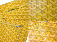 画像をギャラリービューアに読み込む, GOYARD ゴヤール ソルボンヌ クラッチバッグ セカンドバッグ ポーチ イエロー PVC レザー ヘリンボーン柄 良品 中古 66867