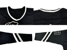 Load image into Gallery viewer, CHROME HEARTS クロムハーツ PPO HOCKEY JERSEY ホッケーシャツ サイズM レザークロスパッチ シルバー925 ブラック 美品 中古 66920