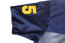 Load image into Gallery viewer, FUBU THE COLLECTION フブ ゲームシャツ ホッケーシャツ サイズF ポリエステル ブルー イエロー メッシュ 美品 中古 66993