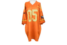 Load image into Gallery viewer, FUBU THE COLLECTION フブ ゲームシャツ ホッケーシャツ サイズXXL ポリエステル オレンジ イエロー メッシュ 美品 中古 66994