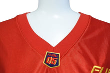Load image into Gallery viewer, 極美品 FUBU THE COLLECTION フブ ゲームシャツ ホッケーシャツ サイズF ポリエステル レッド イエロー メッシュ 中古 67069