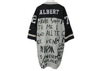 Load image into Gallery viewer, PLATINUM FUBU プラチナム フブ ゲームシャツ フットボールシャツ サイズL ポリエステル ブラック グレー 良品 中古 67074